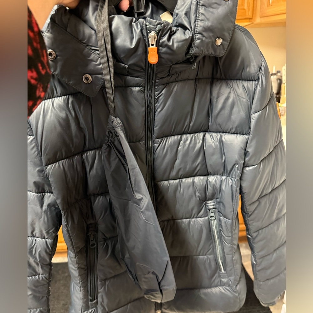 SAVE THE DUCK Black Ultra Light hooded puffer